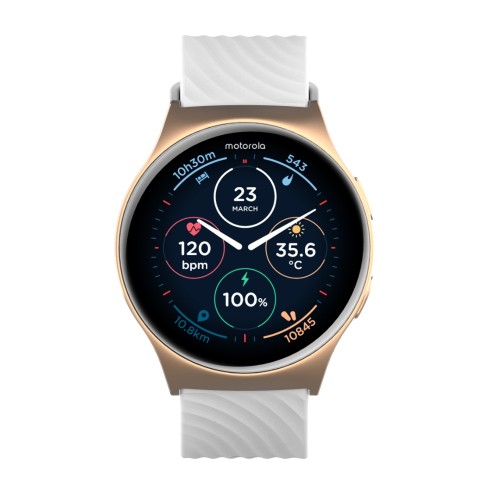 Motorola Moto Watch 120, bateria na 10 dni, ponad 100 trybów sportowych, wodoodporność IP68 - Różowe Złoto